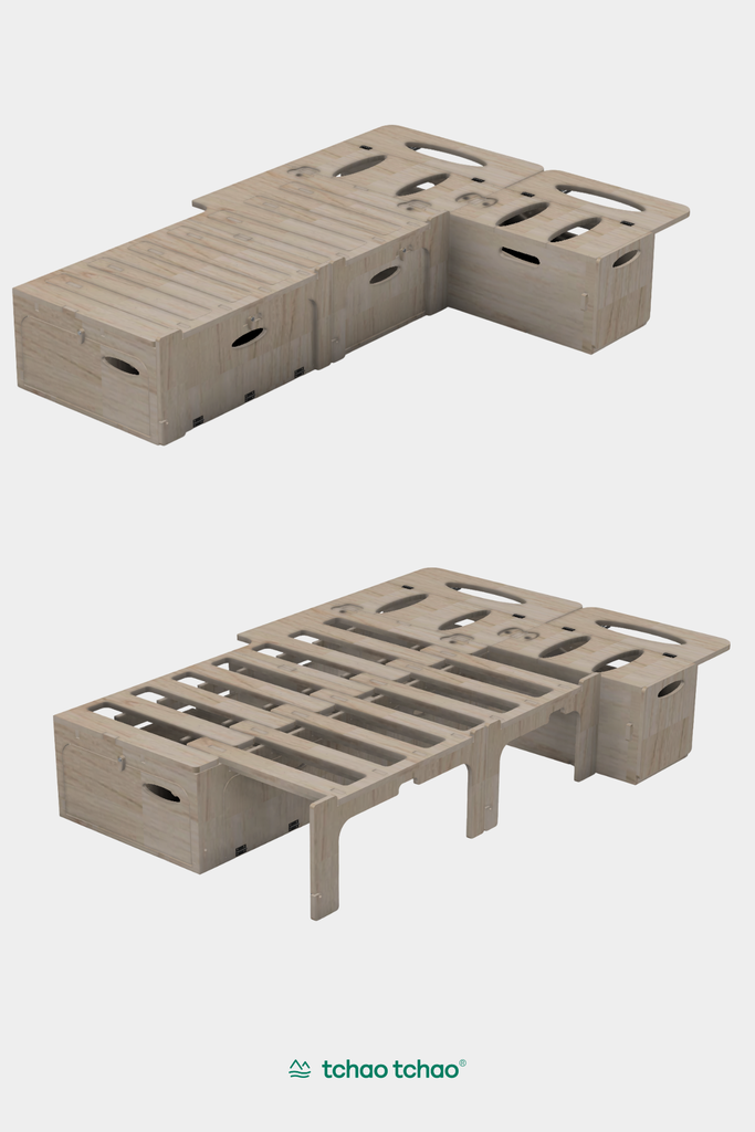 Lit peigne petits utilitaires (en L)