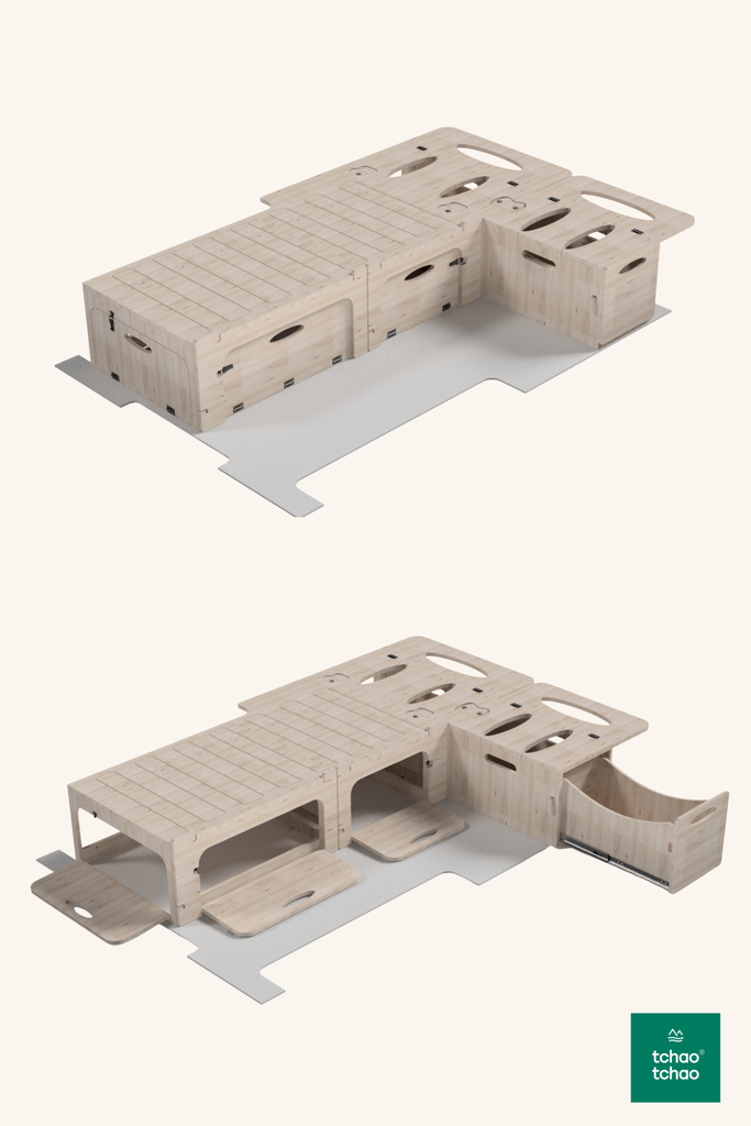 Lit peigne petits utilitaires (en L)