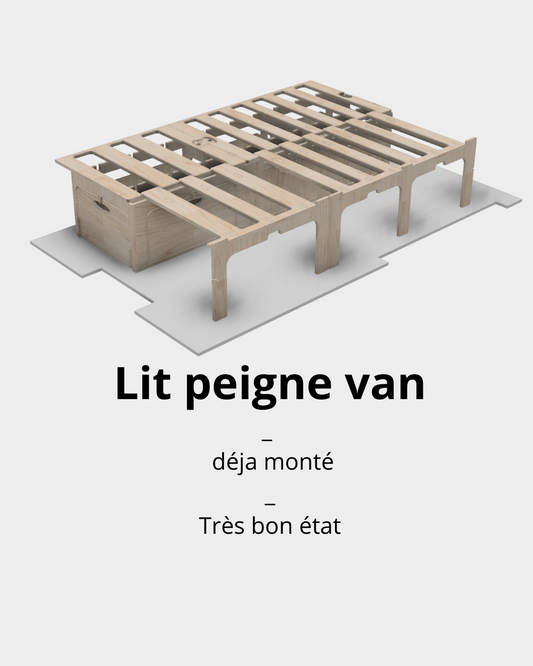 Lit peigne van avec mousse - sans tiroirs (déjà monté)