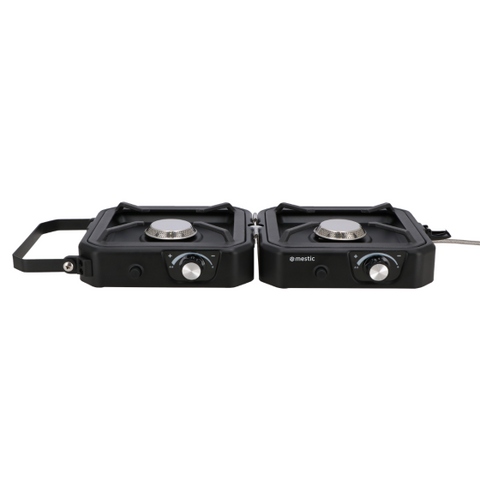 Réchaud à gaz double brûleurs pliable